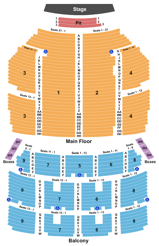 Orpheum Theatre Les Miserables Seating Chart